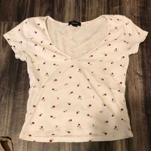 FOREVER 21 ROSE V NECK